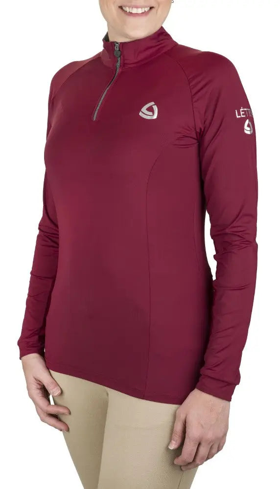 Lettia Women Quarter-Zip Neck UPF 50+ Sun Shirt JPC Equestrian