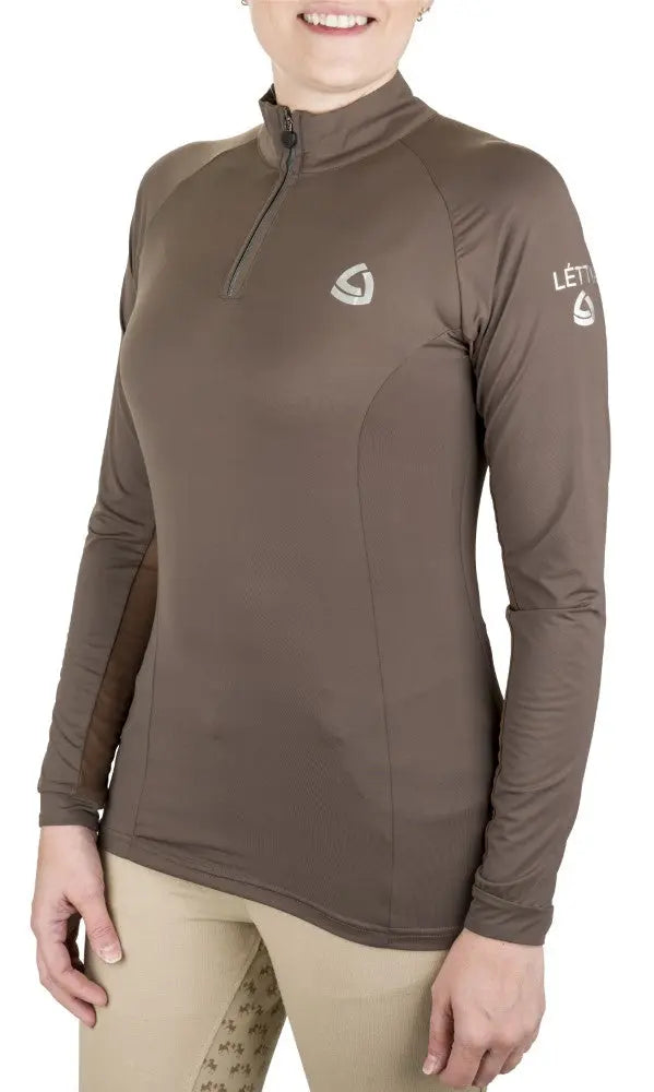 Lettia Women Quarter-Zip Neck UPF 50+ Sun Shirt JPC Equestrian