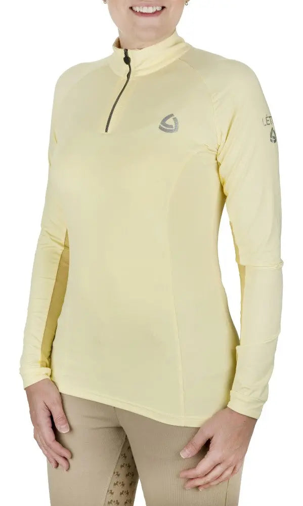 Lettia Women Quarter-Zip Neck UPF 50+ Sun Shirt JPC Equestrian