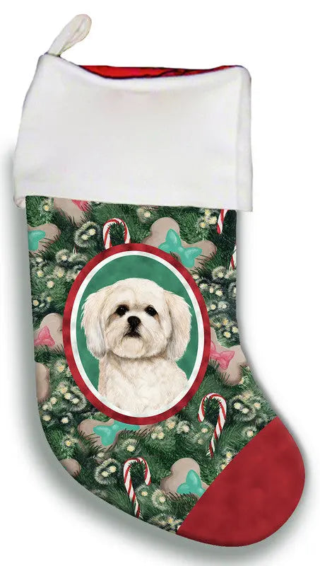 Lhasa Apso White- Best of Breed Christmas Stocking Best of Breed