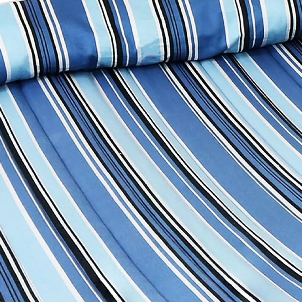 Light Blue And Dark Blue Striped Double Hammock Homeroots Outdoor