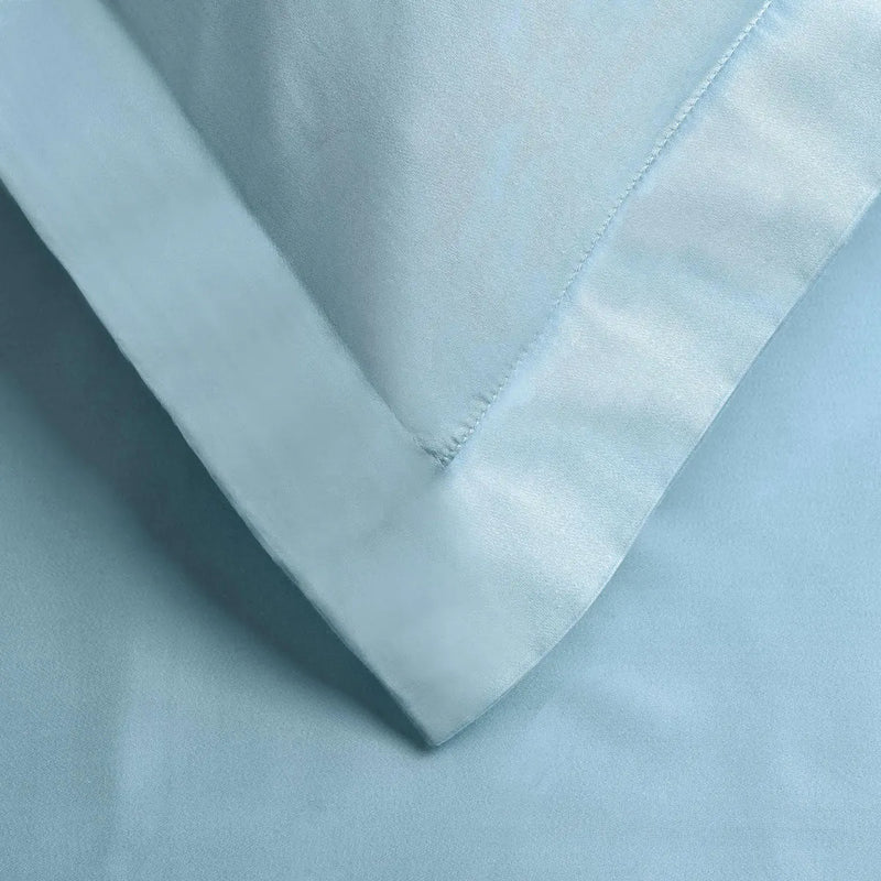 Light Blue King Cotton Blend Washable Duvet Cover Set With Two Shams Homeroots Bed & Bath
