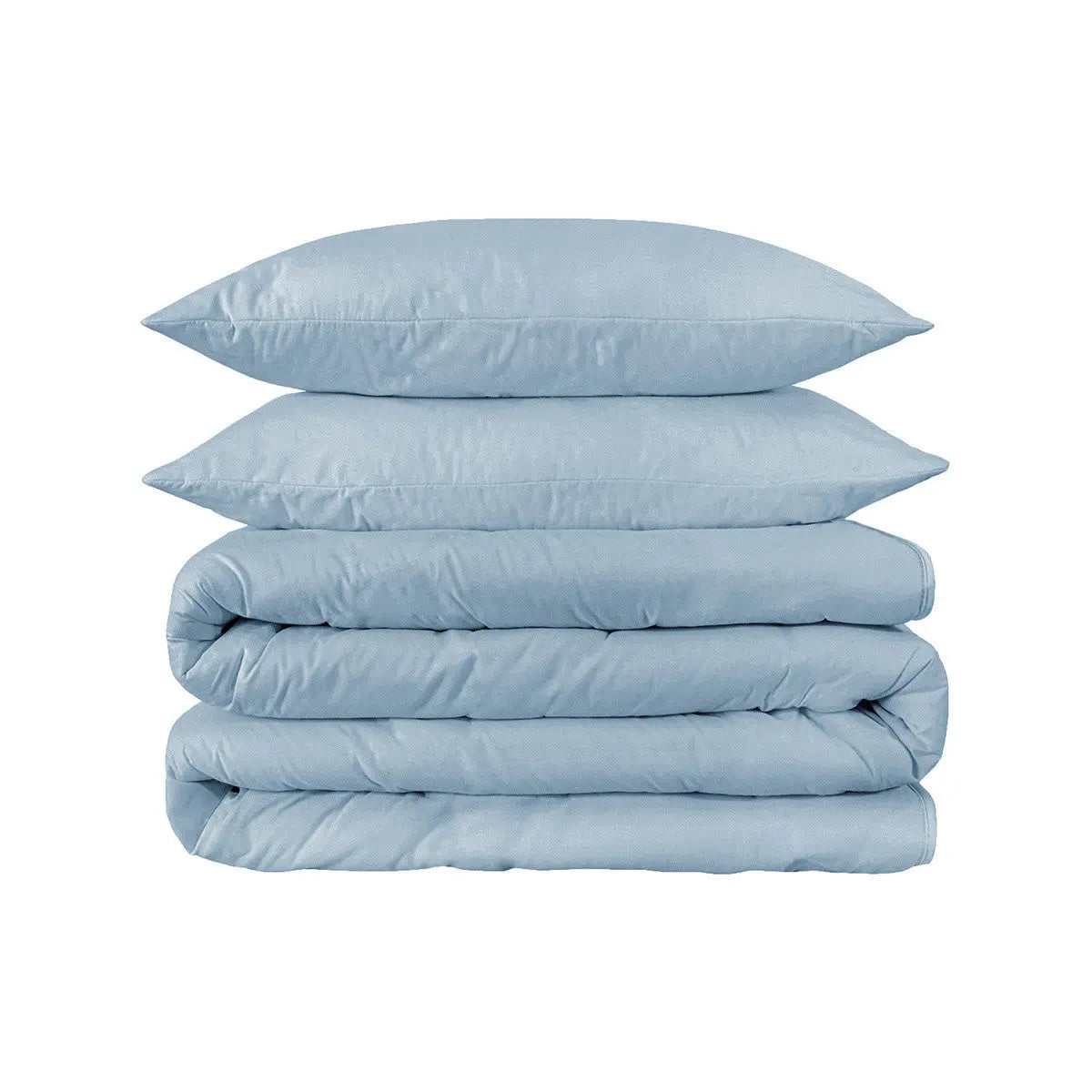 Light Blue Queen Cotton Washable Duvet Cover Set With Two Shams Homeroots Bed & Bath