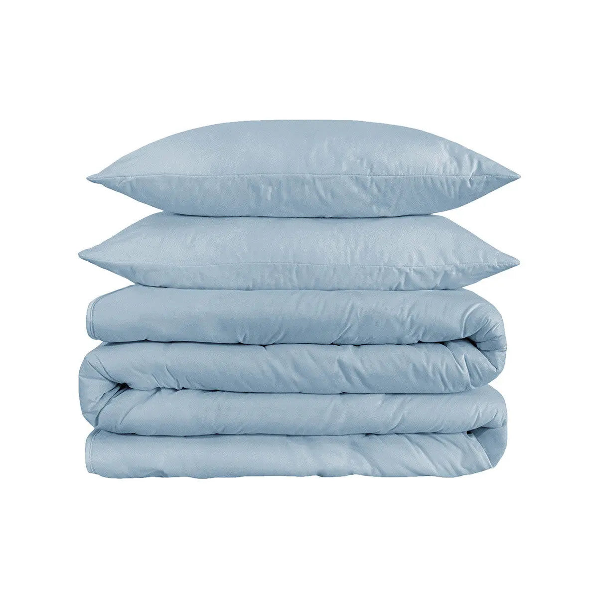 Light Blue Queen Cotton Washable Duvet Cover Set With Two Shams Homeroots Bed & Bath