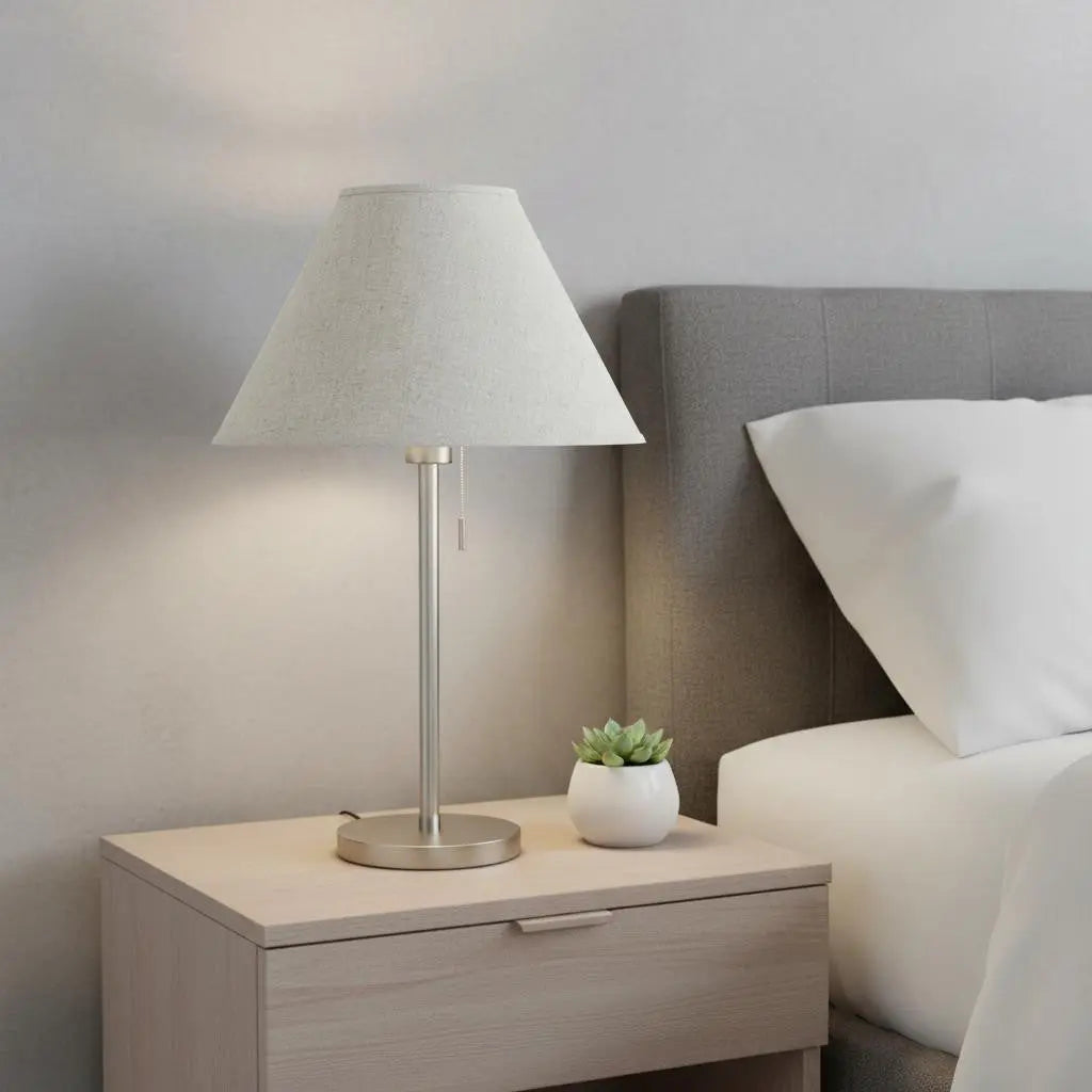 Light Brown Linen Plain Empire Lamp Shade Homeroots Lighting