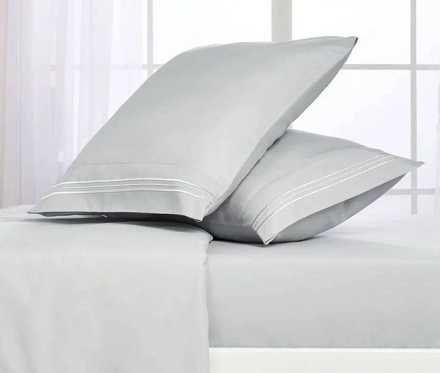 Light Color Embroidery Soft Sheet Set Wrinkle Resistant Home Mart Goods