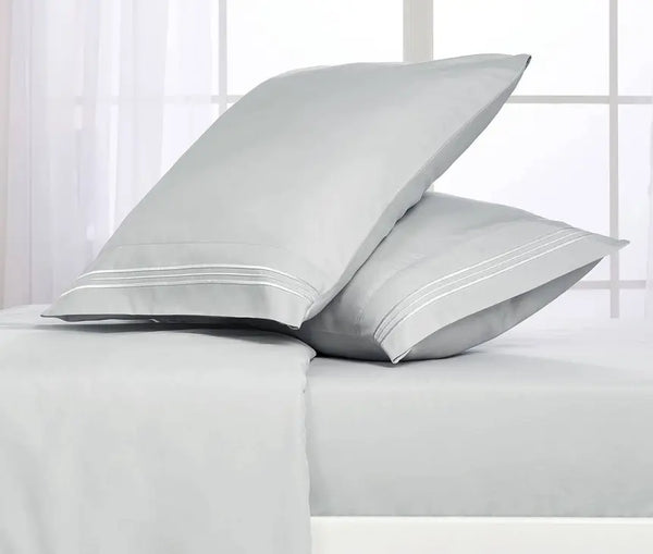 Light Color Embroidery Soft Sheet Set Wrinkle Resistant Home Mart Goods