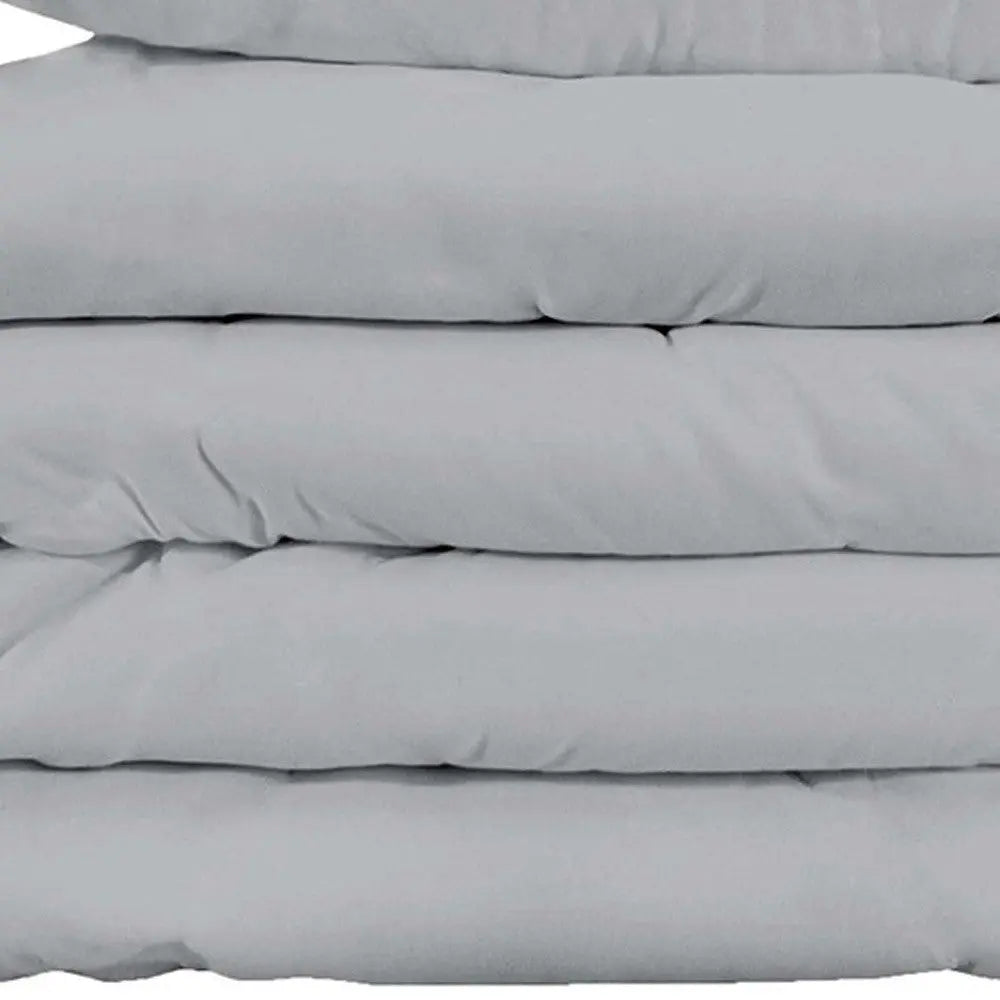 Light Gray King Cotton Blend 1000 Thread Count Washable Duvet Cover Set Homeroots Bed & Bath