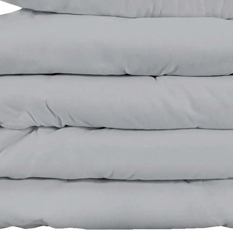 Light Gray King Cotton Blend 1000 Thread Count Washable Duvet Cover Set Homeroots Bed & Bath