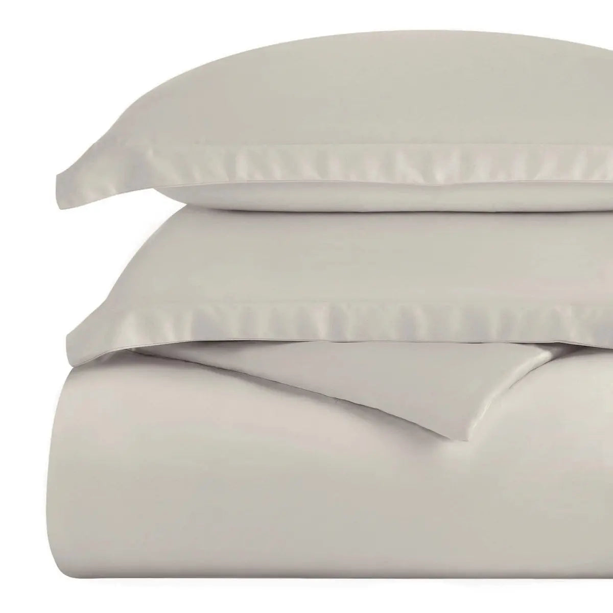 Light Gray Twin Cotton Blend Washable Duvet Cover Set Homeroots Bed & Bath