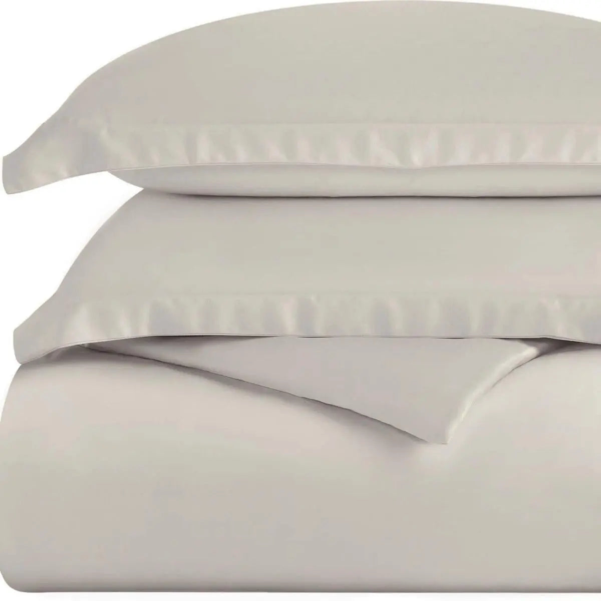 Light Gray Twin Cotton Blend Washable Duvet Cover Set Homeroots Bed & Bath