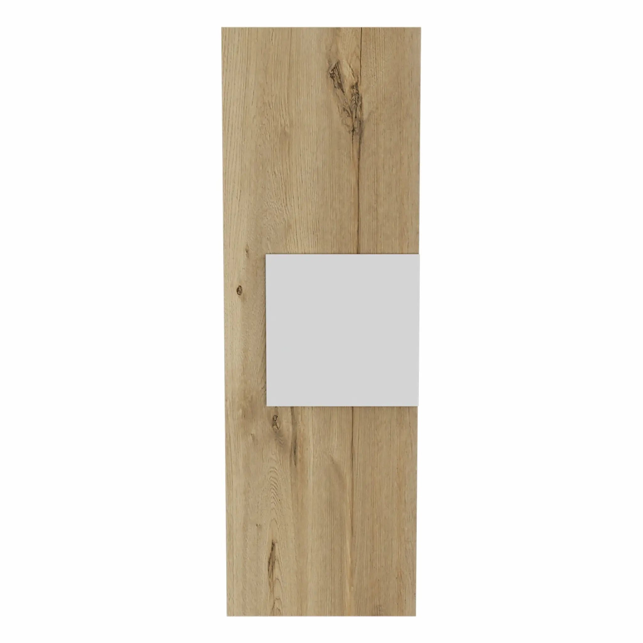 Light Oak and White Multi Purpose Vertical Hanging Cabinet Homeroots Kitchen & Dining