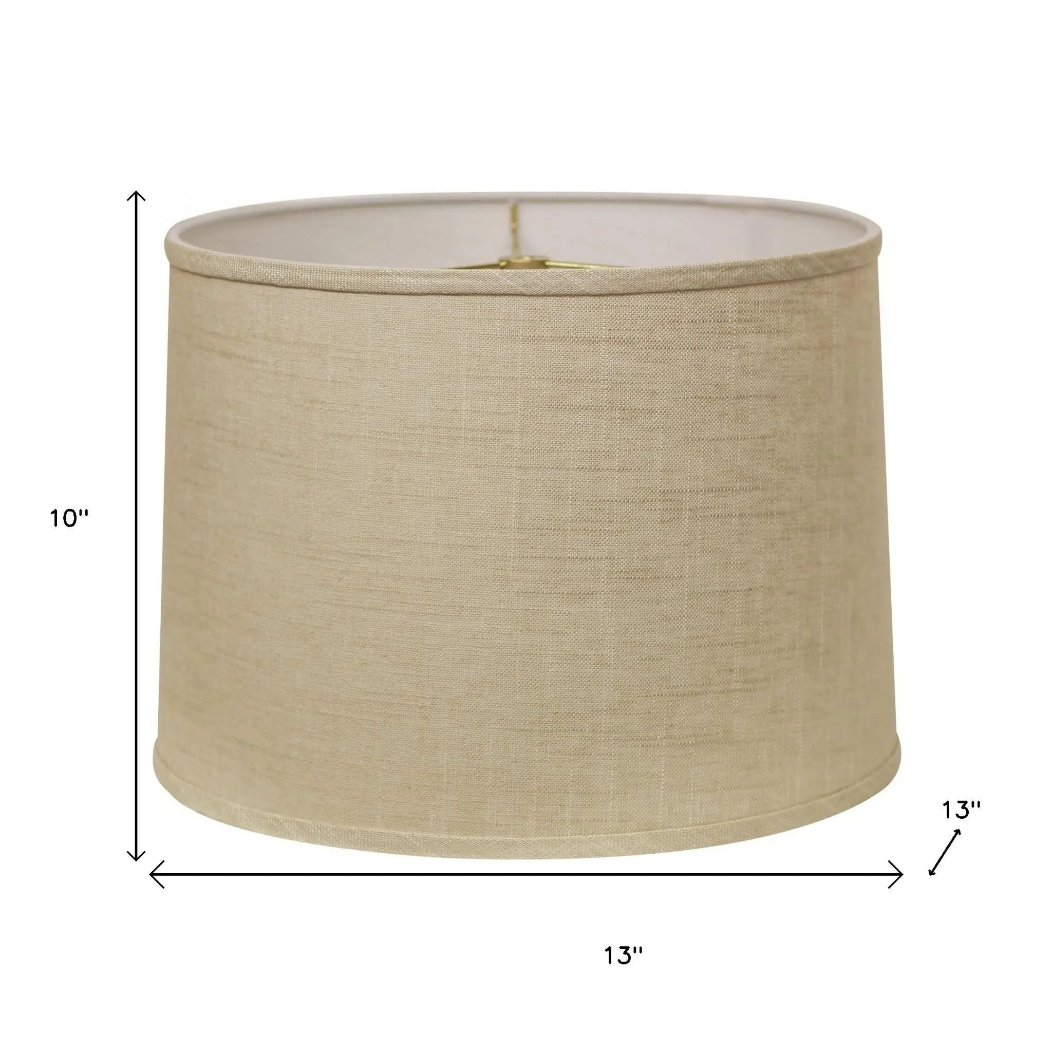Light Yellow Linen Drum Lamp Shade Homeroots Lighting