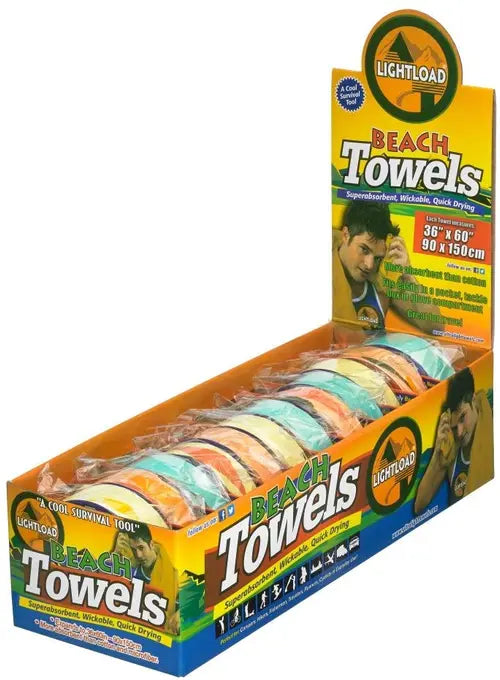 Lightload Beach Towels Compressed Fast Dry Absorbent Lightload Towels