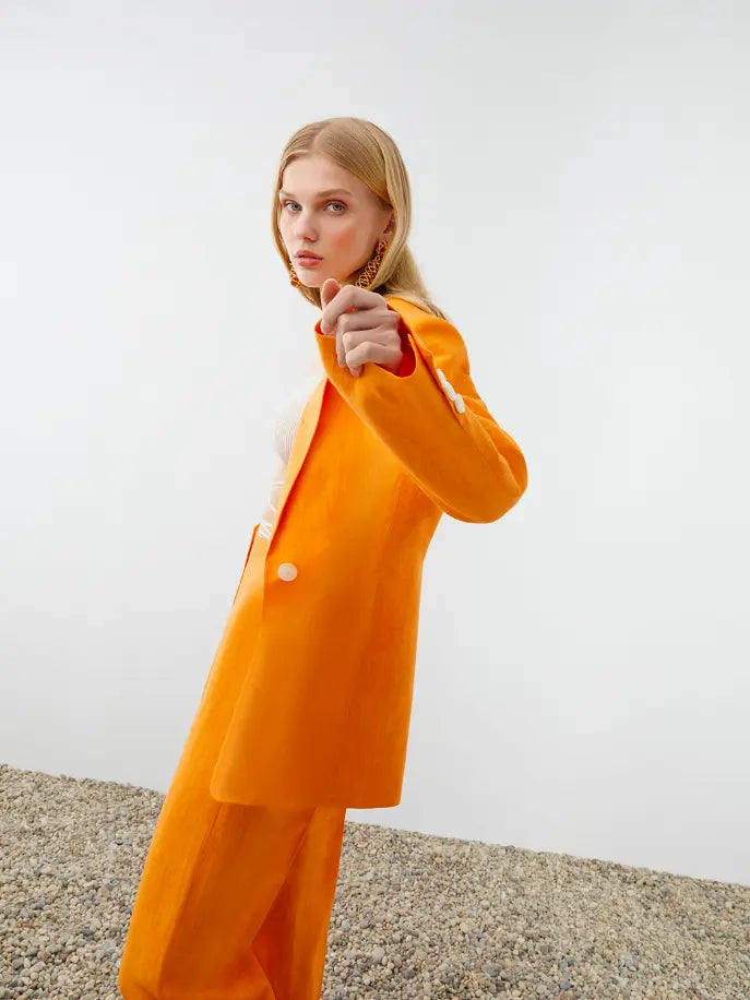 Linen Jacket with Back Detail Monique Store