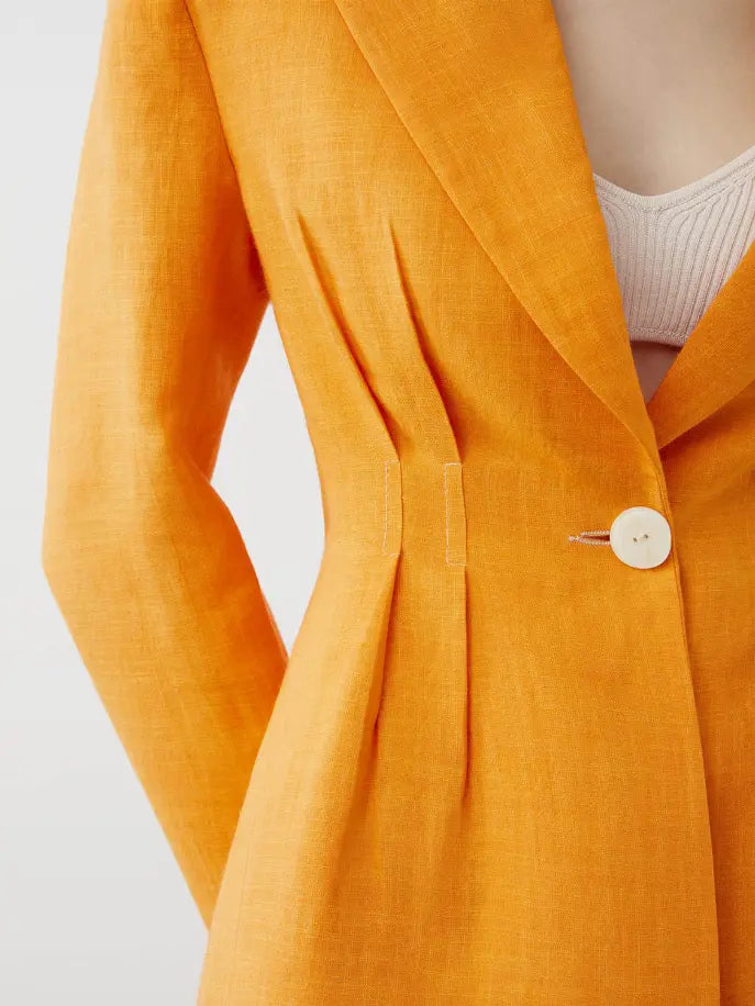 Linen Jacket with Back Detail Monique Store
