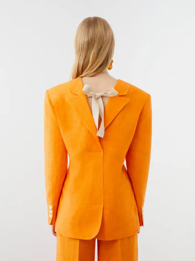 Linen Jacket with Back Detail Monique Store