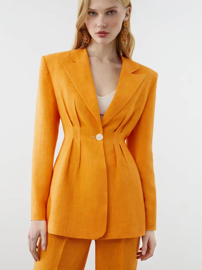 Linen Jacket with Back Detail Monique Store