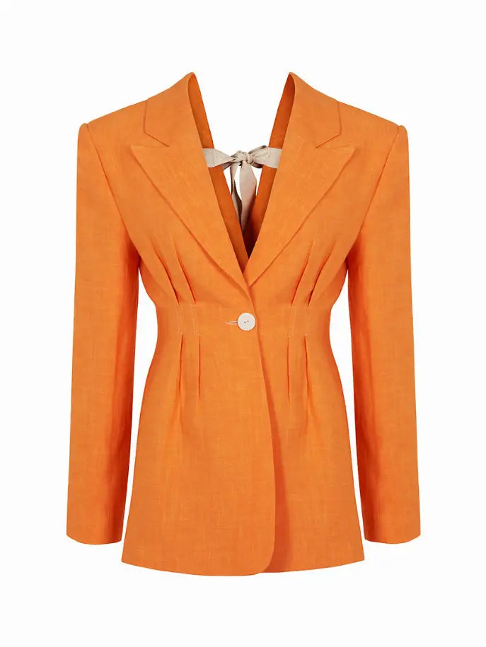 Linen Jacket with Back Detail Monique Store
