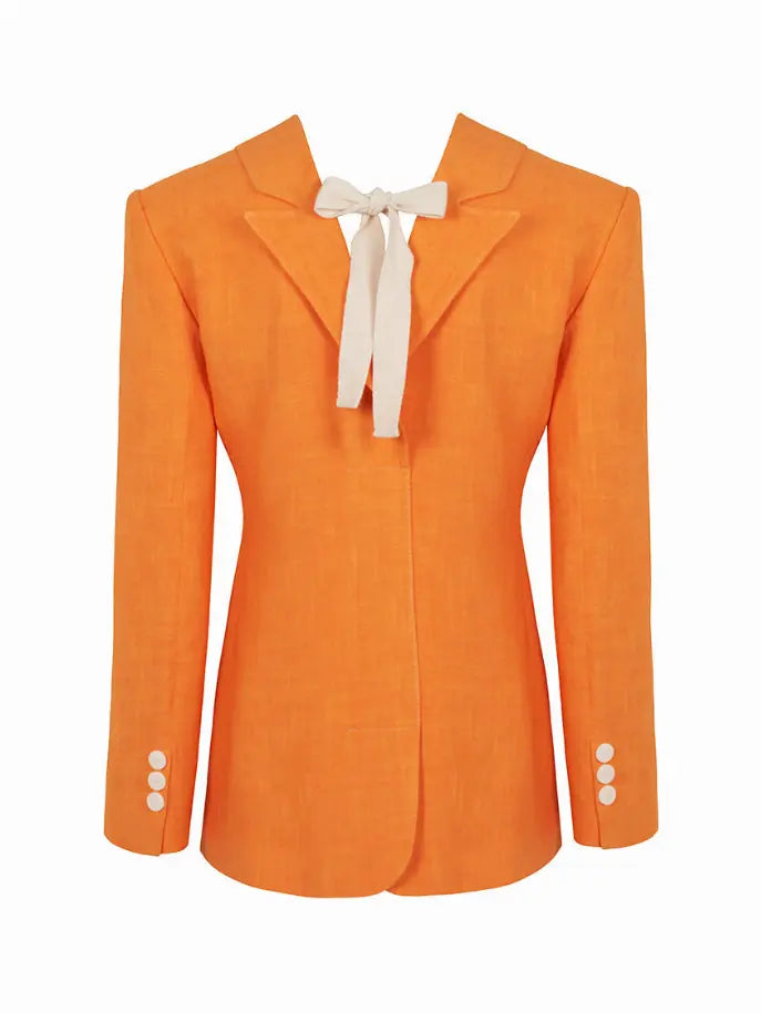 Linen Jacket with Back Detail Monique Store
