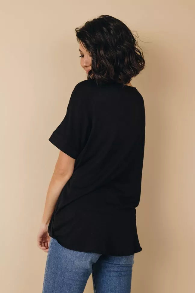 Lior Drape Knit Top Stay Warm in Style
