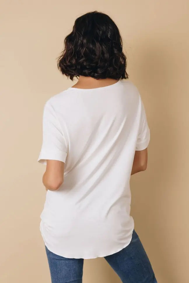 Lior Drape Knit Top Stay Warm in Style