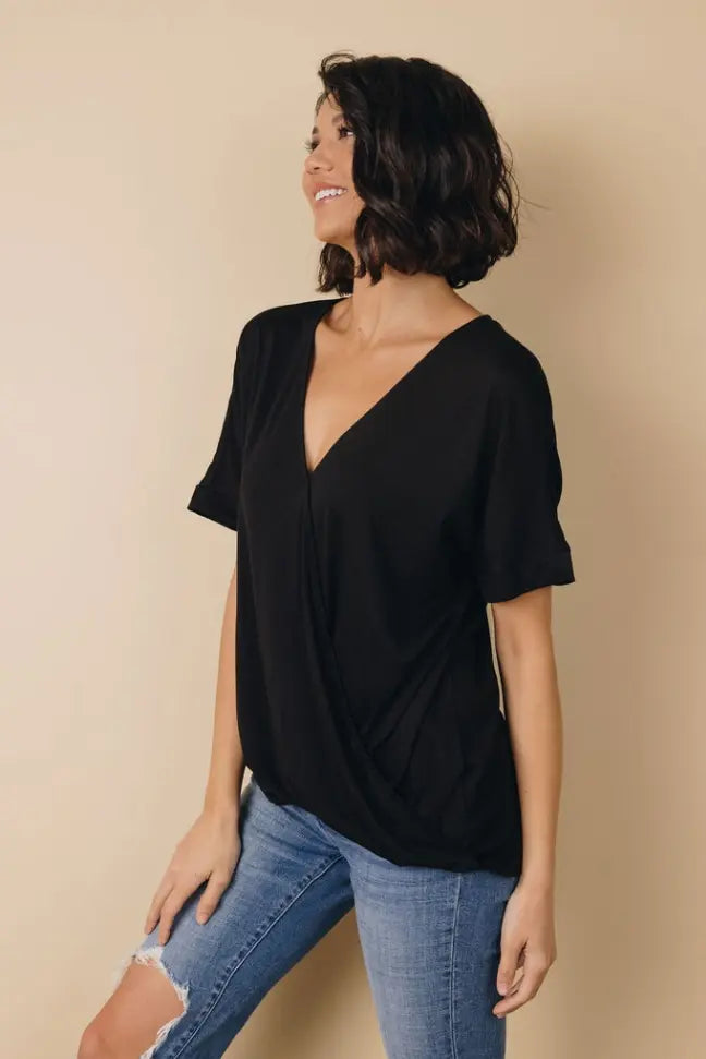 Lior Drape Knit Top Stay Warm in Style