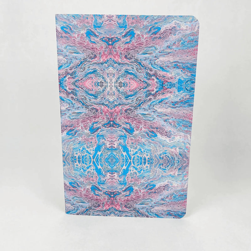 Liquid Art - Style 1 - Handmade Saddle Bound Notebook - A5-ish size Art by Erica H