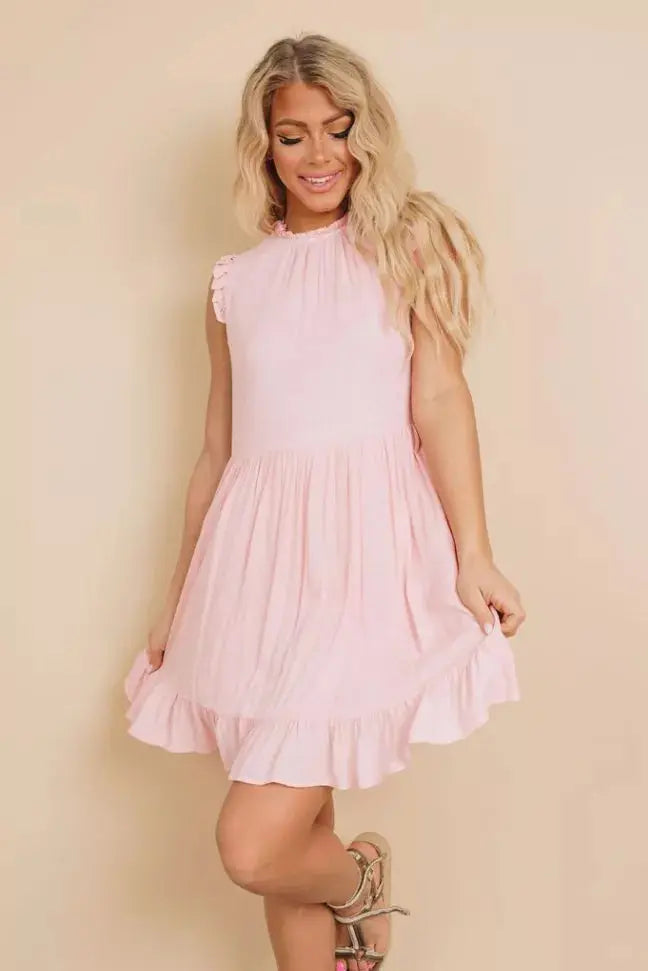 Little House Ruffle Dress Stay Warm in Style