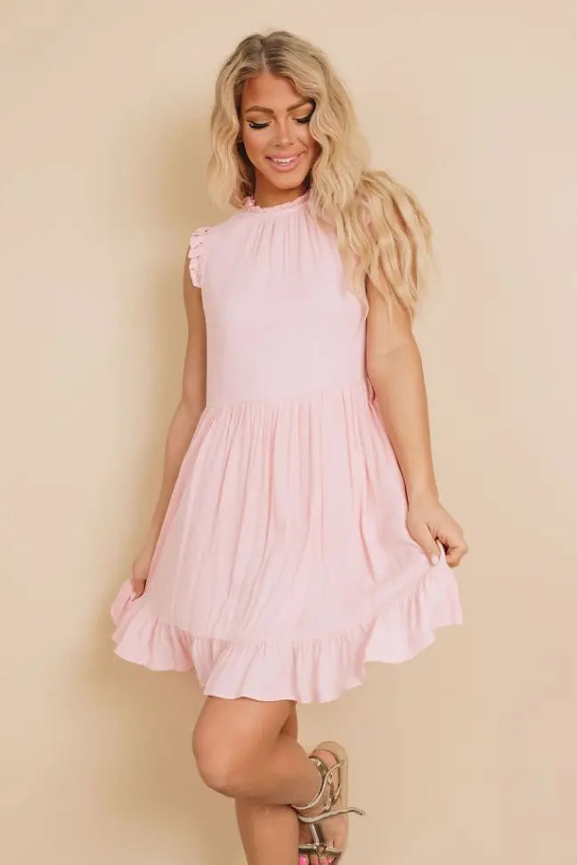 Little House Ruffle Dress Stay Warm in Style