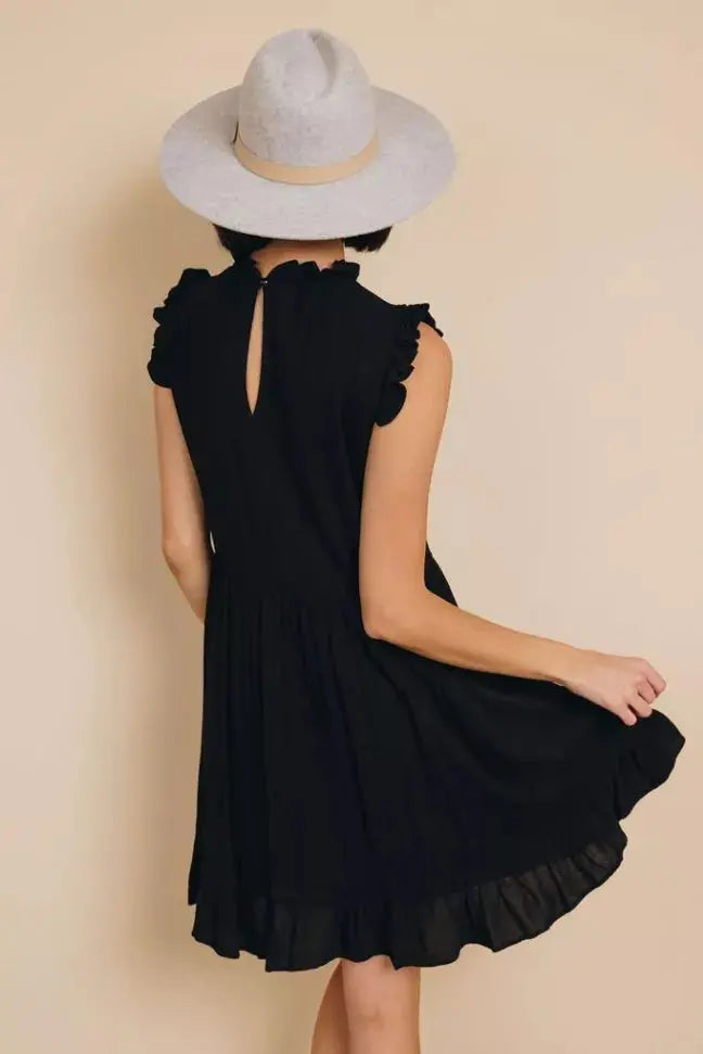 Little House Ruffle Dress Stay Warm in Style
