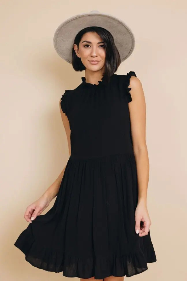 Little House Ruffle Dress Stay Warm in Style