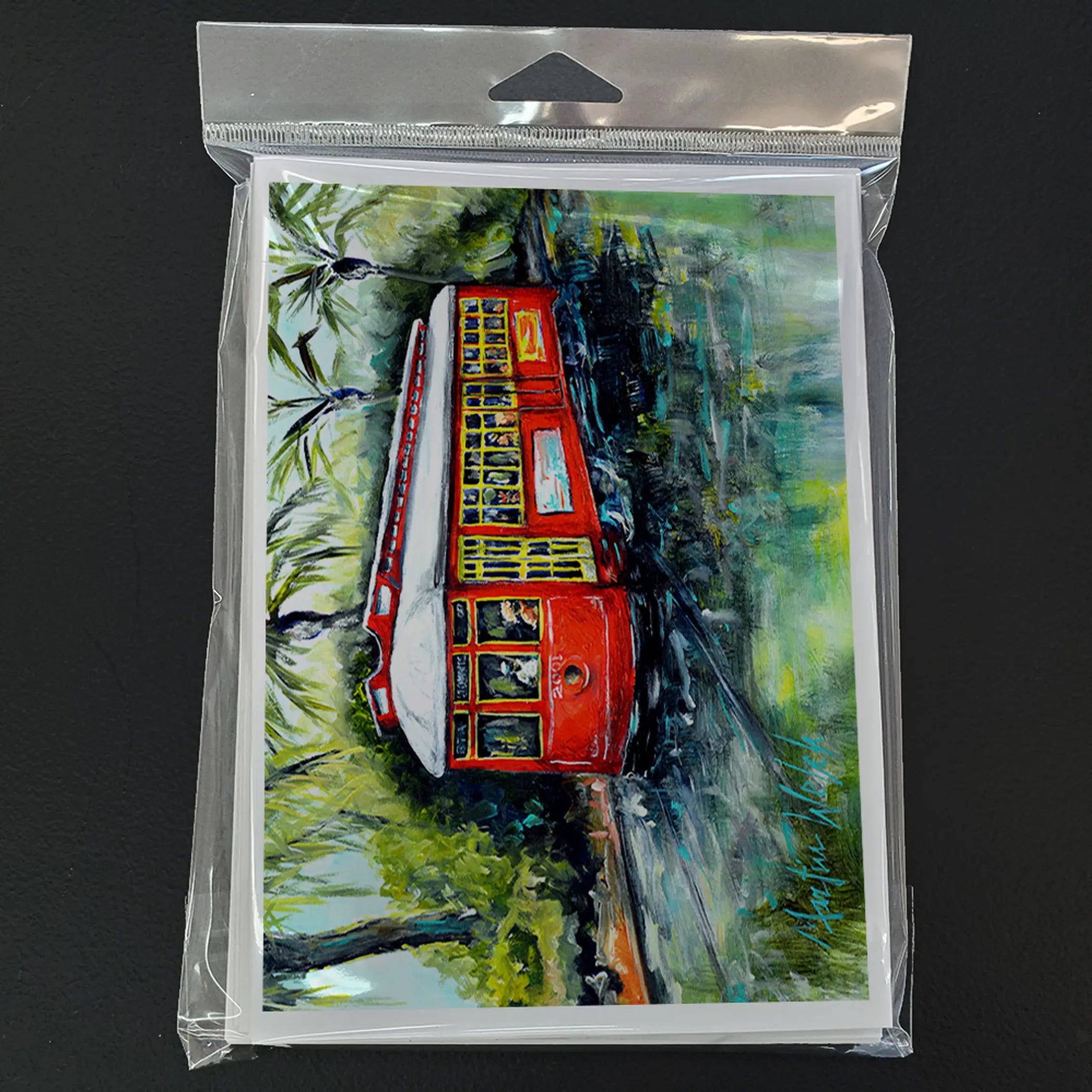 Little Red Street Car Greeting Cards Pack of 8 Caroline's Treasures