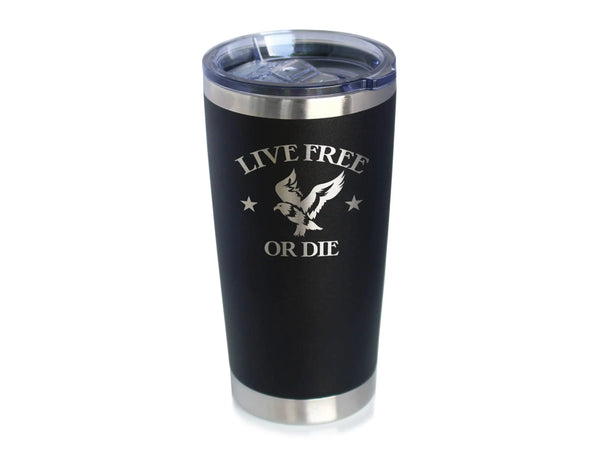 Live Free or Die Insulated Travel Tumbler - Patriotic Gifts Bevvee