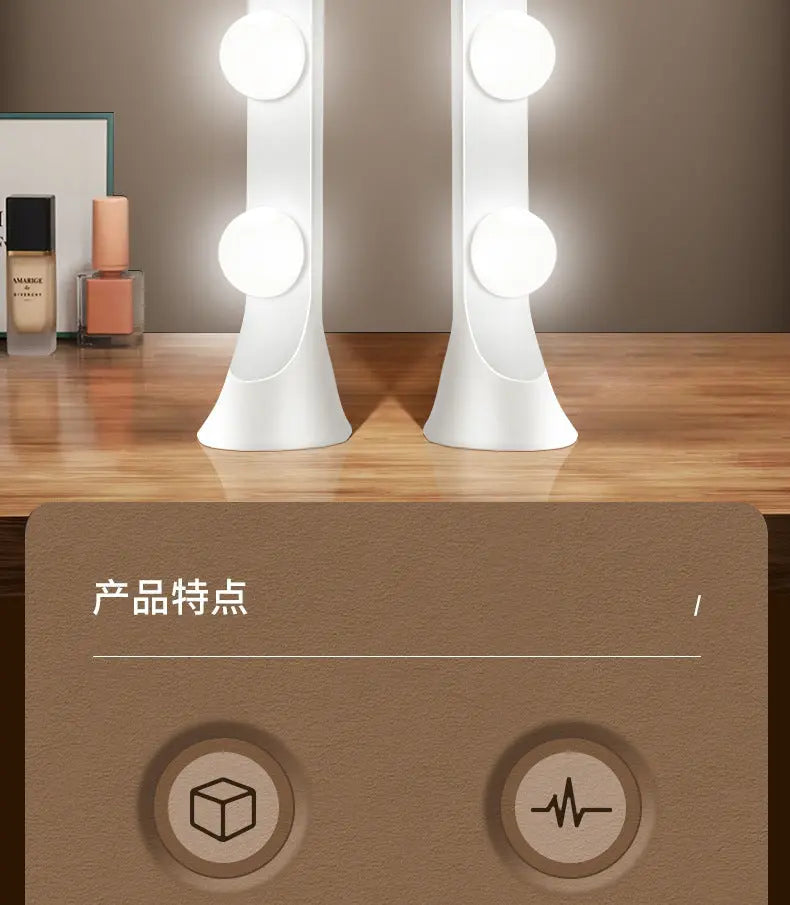 Live fill light anchor desktop makeup dedicated double row LED beauty skin rejuvenation professional live studio video background GreatEagleInc