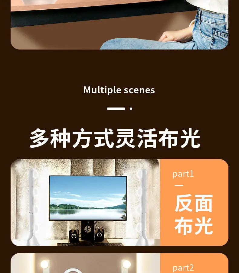 Live fill light anchor desktop makeup dedicated double row LED beauty skin rejuvenation professional live studio video background GreatEagleInc