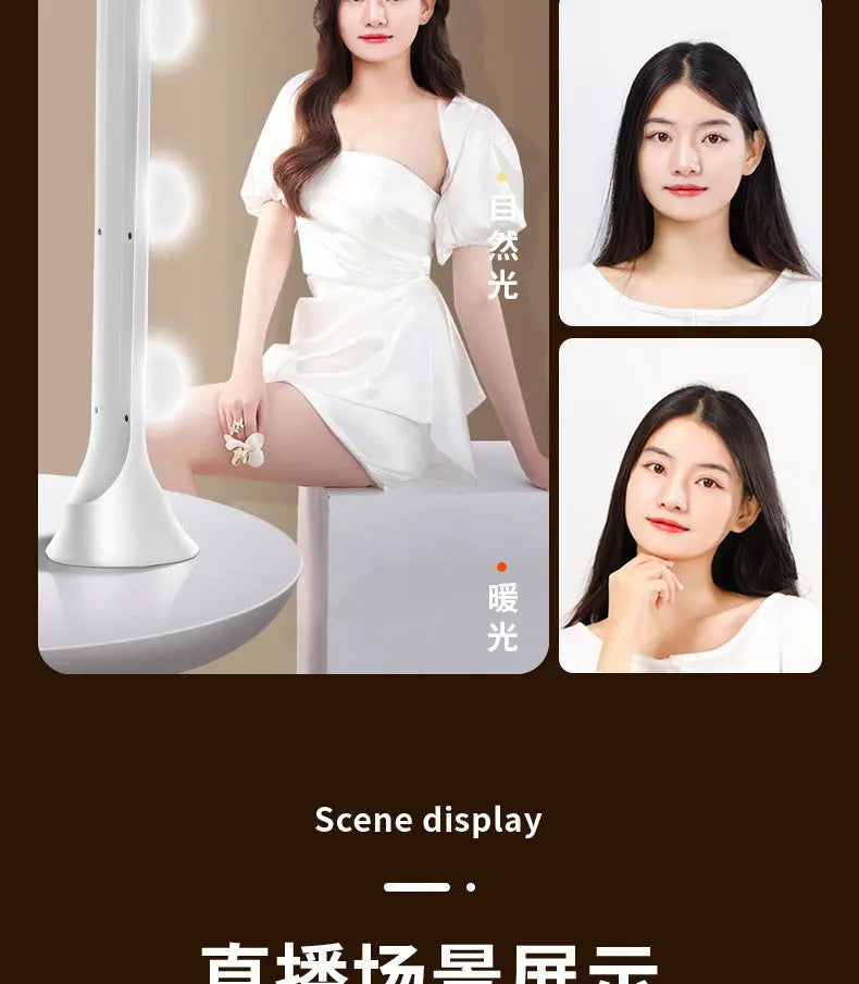 Live fill light anchor desktop makeup dedicated double row LED beauty skin rejuvenation professional live studio video background GreatEagleInc