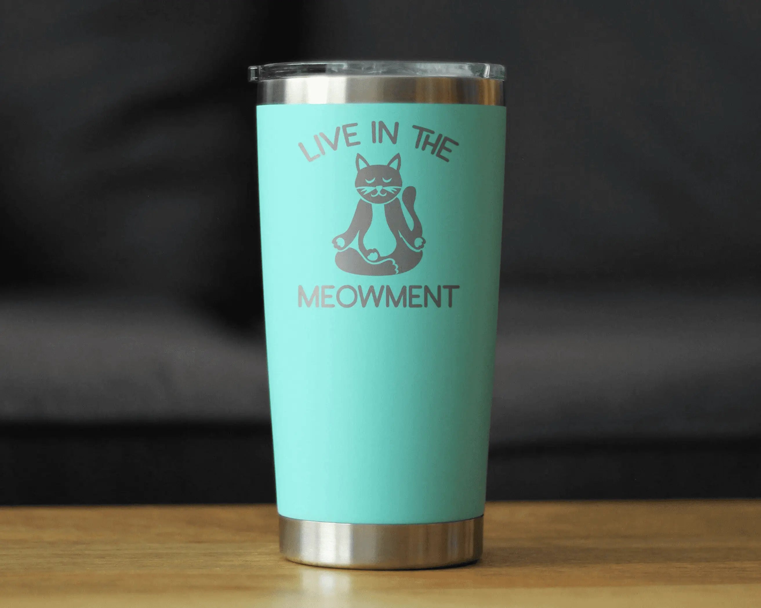 Live in Meowment Insulated Travel Tumbler - Cat Yoga Gifts Bevvee