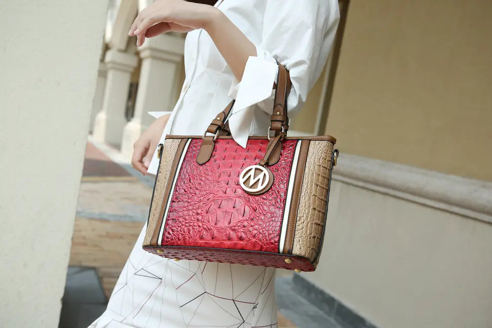 Lizza Croco Embossed Tote & Wallet Set MKF Colletion by Mia K.