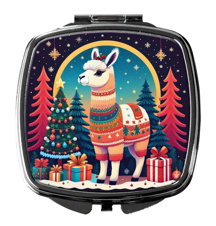 Llama Christmas Compact Mirror Caroline's Treasures