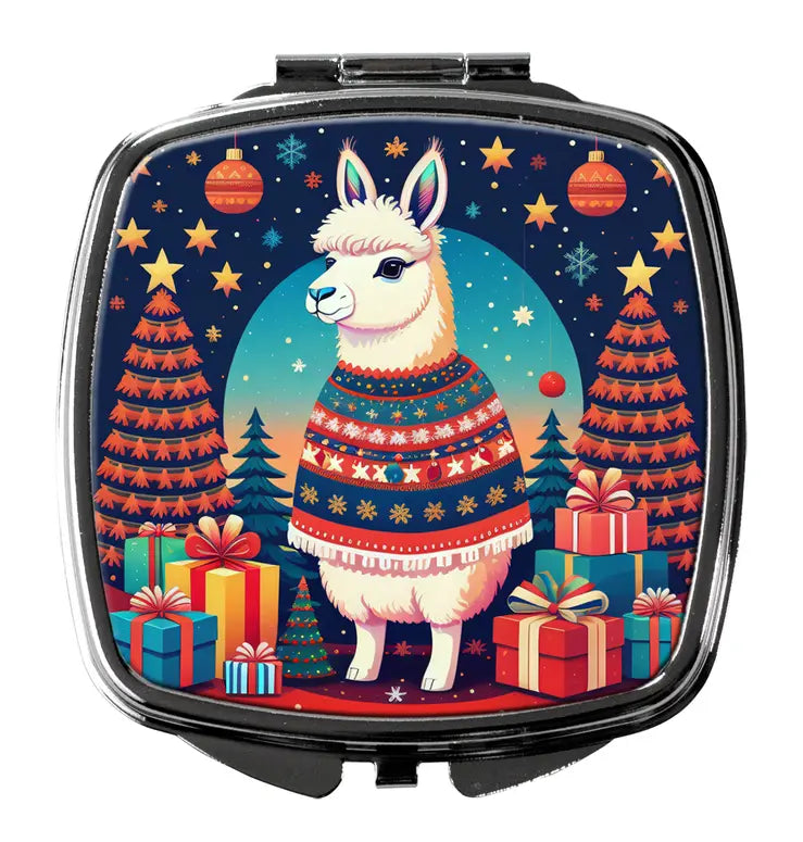 Llama Christmas Compact Mirror Caroline's Treasures