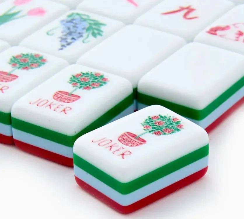 Local Warehouse US Local Stock Free Shipping Red and Pink 4-layer Acrylic American Mahjong Tiles OMM RTS Portable GreatEagleInc