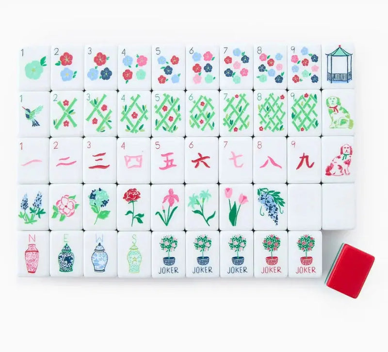 Local Warehouse US Local Stock Free Shipping Red and Pink 4-layer Acrylic American Mahjong Tiles OMM RTS Portable GreatEagleInc