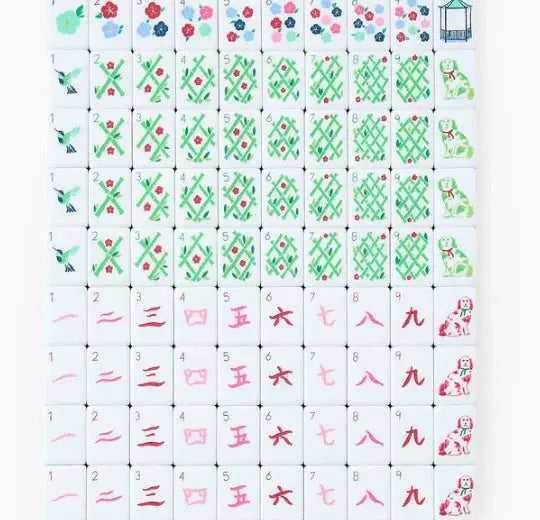 Local Warehouse US Local Stock Free Shipping Red and Pink 4-layer Acrylic American Mahjong Tiles OMM RTS Portable GreatEagleInc