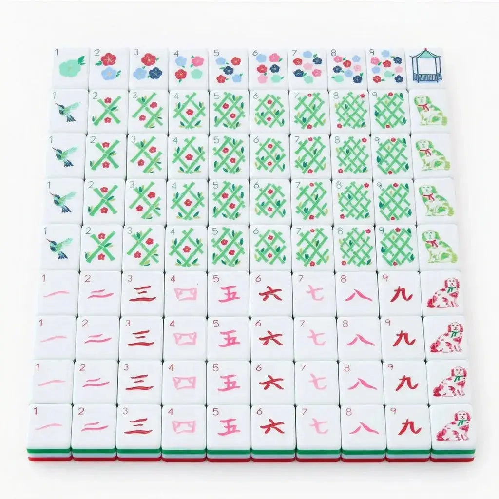 Local Warehouse US Local Stock Free Shipping Red and Pink 4-layer Acrylic American Mahjong Tiles OMM RTS Portable GreatEagleInc