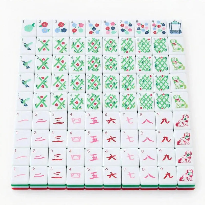 Local Warehouse US Local Stock Free Shipping Red and Pink 4-layer Acrylic American Mahjong Tiles OMM RTS Portable GreatEagleInc
