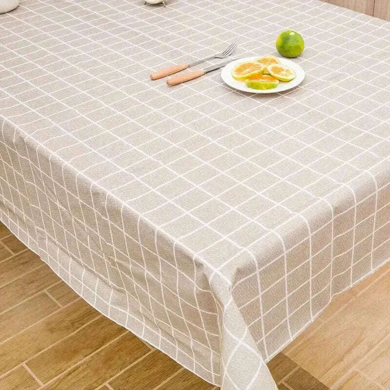 Lohas-Decorative-Table-Cloth-Grid-Tablecloth-Dining-Table-Cover-Table-Cloths-Table-Covers-el-Dining-Tea-Coffee-Tablecloth-GreatEagleInc-334174034