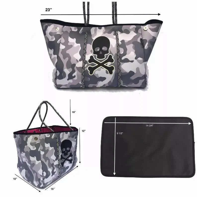 Lolly Luella On the Go - Neoprene Tote Bag (With Removable Matching Small Zippered Pouch) Lolly Luella