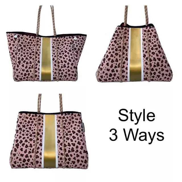 Lolly Luella On the Go - Neoprene Tote Bag (With Removable Matching Small Zippered Pouch) Lolly Luella