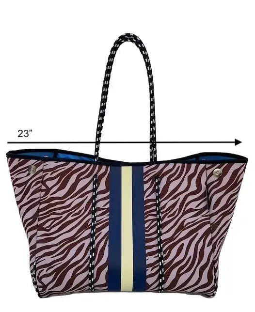 Lolly Luella On the Go - Neoprene Tote Bag (With Removable Matching Small Zippered Pouch) Lolly Luella